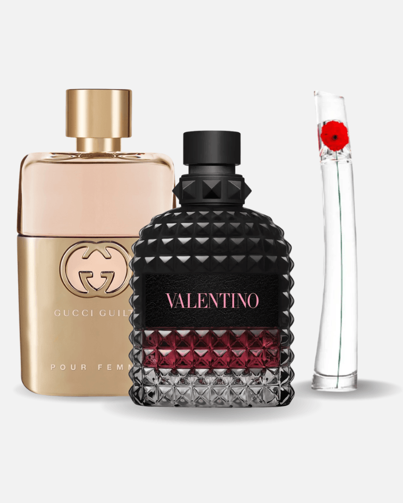 Combo di 3 profumi 3 Gucci Guilt, Valentini Intense, Flower Kenzo 100ml