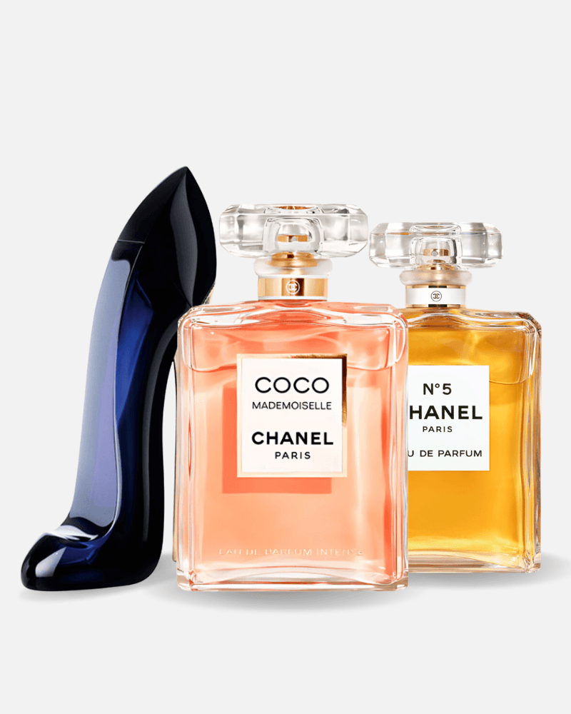 Combo di 3 profumi GOOD GIRL, COCO MADEMOISELLE, Chanel Nº5 100ml