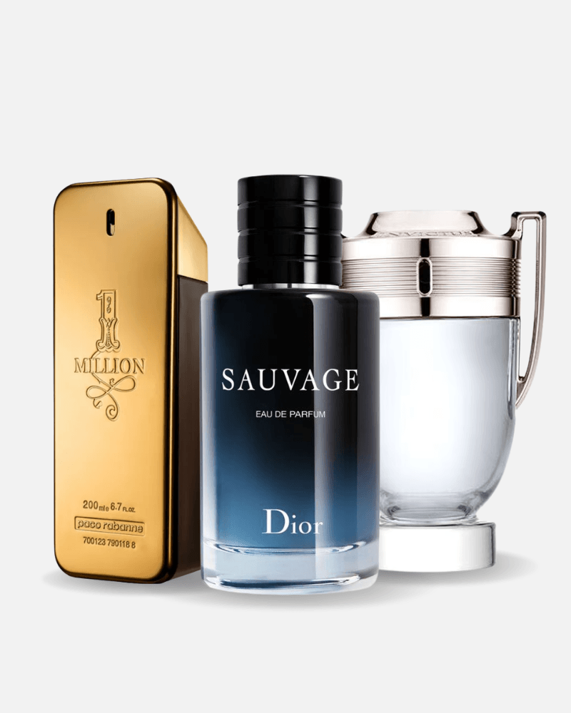 Combo di 3 profumi Paco Rabanne ONE MILLION, Dior SAUVAGE e Paco Rabanne INVICTUS 100ml