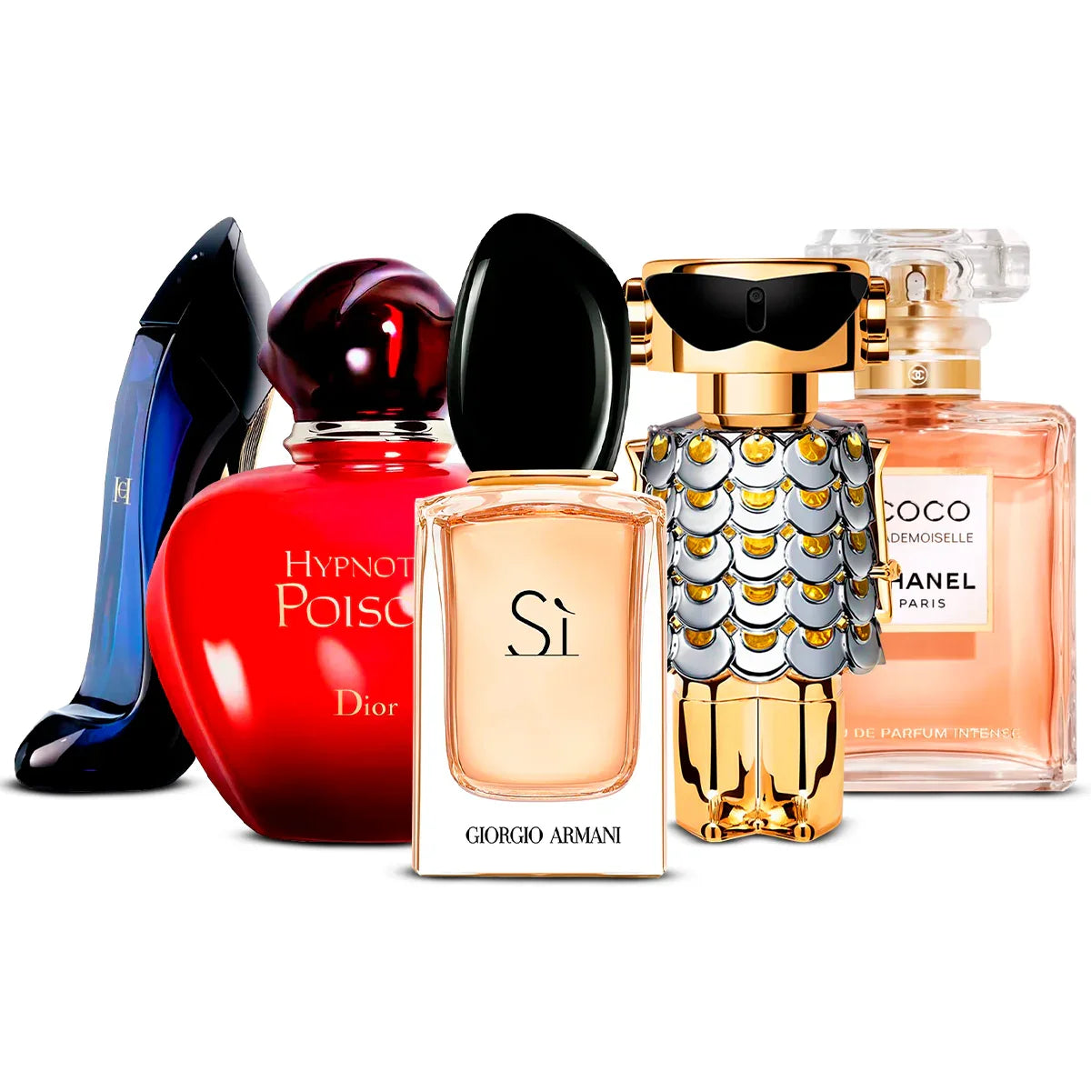 Set di 5 profumi | Good Girl + Hypnotic Poison + Sì + Fame + Coco Mademoiselle