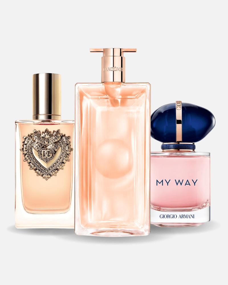 Combo di 3 profumi Dolce & Gabanna Devotion, My Way Giorgio Armani, Lancôme Idôle 100ml