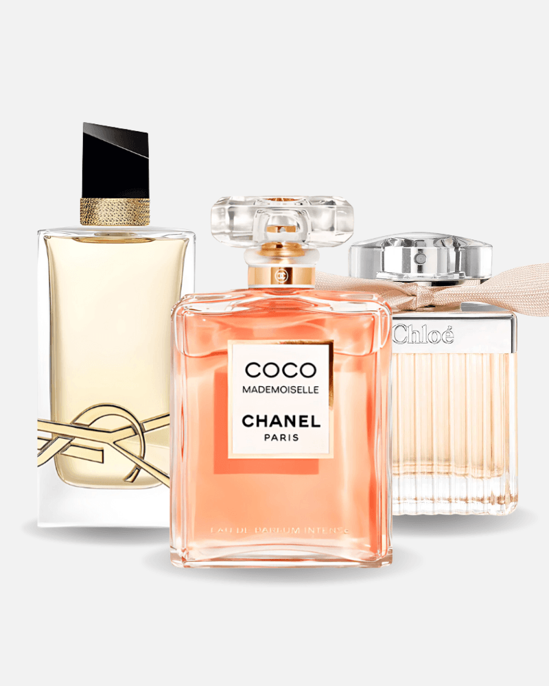 Combo di 3 profumi Chanel COCO MADEMOISELLE, Yves Saint Laurent LIBRE e CHLOÉ 100ml