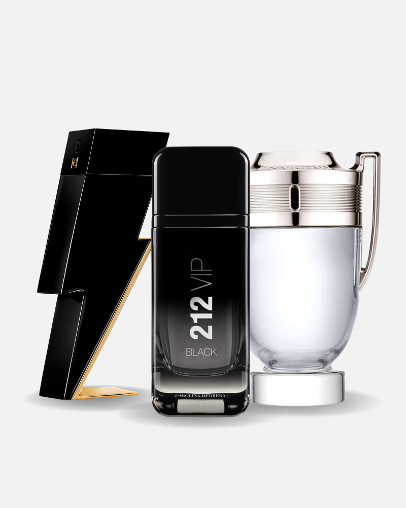 Combo di 3 profumi Carolina Herrera BAD BOY, Carolina Herrera 212 VIP BLACK e Paco Rabanne INVICTUS 100ml
