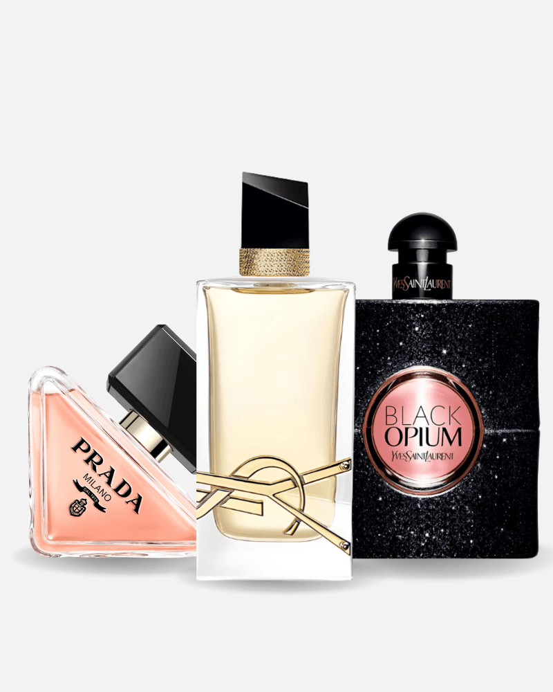 Combo di 3 profumi Prada Paradoxe, Black Opium Yves Saint Laurent, Libre 100ml