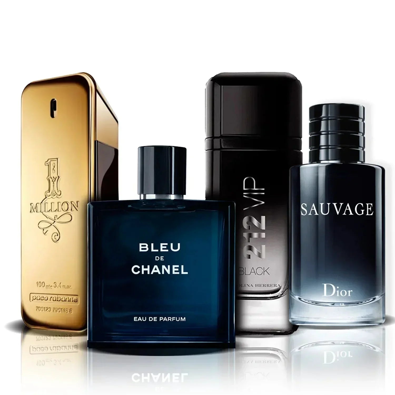 Set di 4 profumi  | 1 Million + Bleu de Chanel + 212 VIP Black + Sauvage